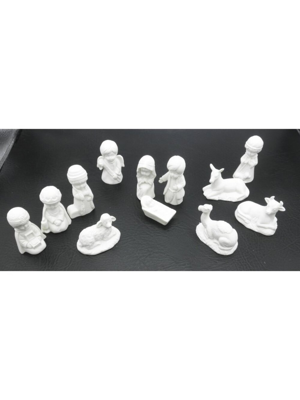 George Good Vintage Porcelain Nativity Set 12 Pieces Children Figurines White